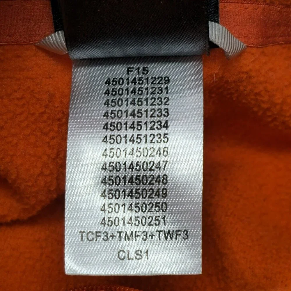 The North Face Fleece Lightweight 1/4 Zip Orange‎ Pullover Jacket Men's Large